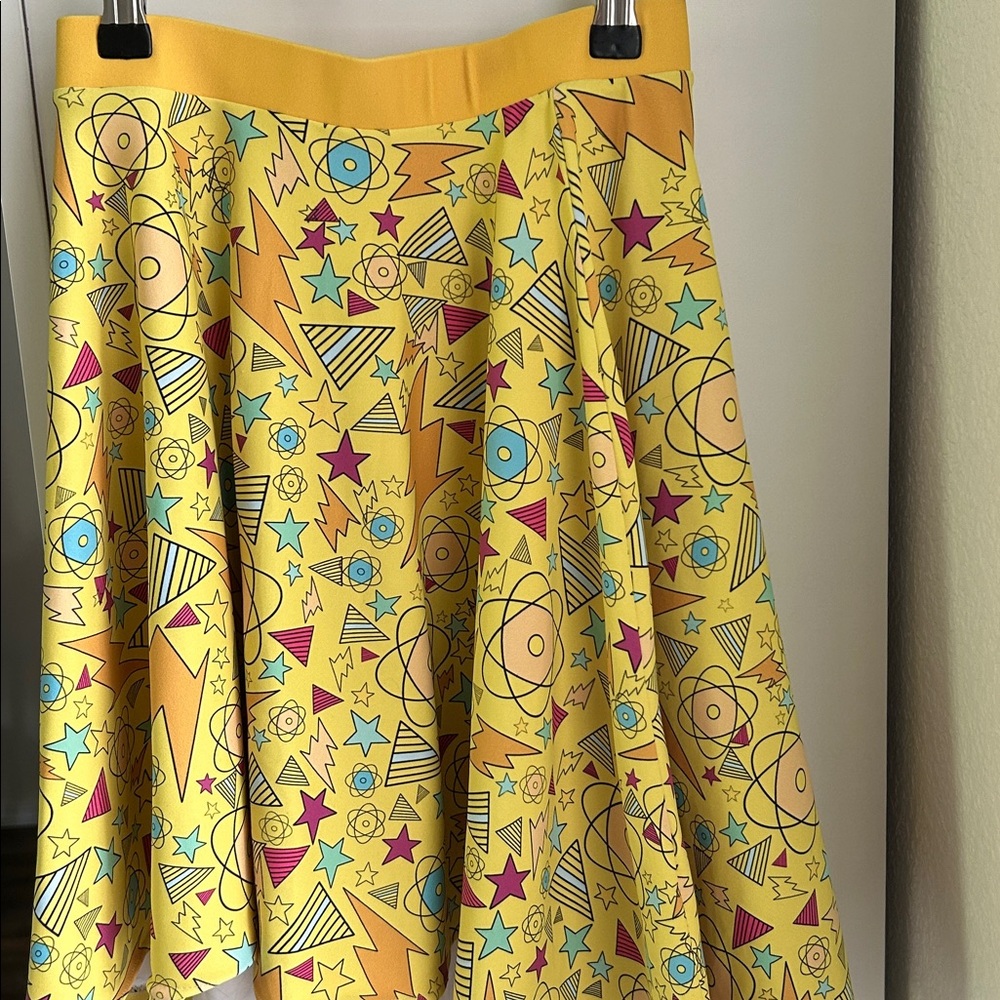 Power line Vibrant Yellow Geometric Running Skirt, inspired by “A Goofy Movie”